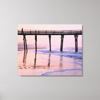 Pier Sunrise Wrapped Canvas Print by artinphotography at Zazzle
