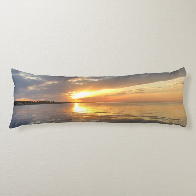 Pier Sunset Body Pillow (Front)