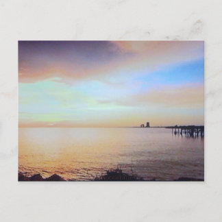 Pier Sunset Post Card