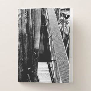 Pier Wharf Dock Walkway with Pilings Photo Pocket Folder