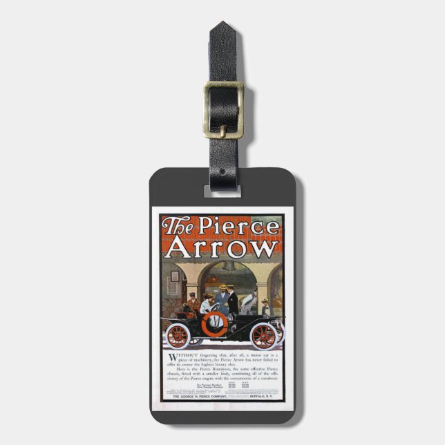 Pierce Arrow Motor Car Luggage Tag (Front Vertical)