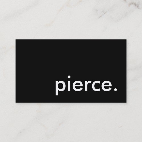 pierce. business card