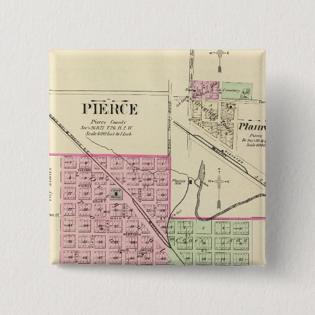 Pierce, Nebraska Button (Front)