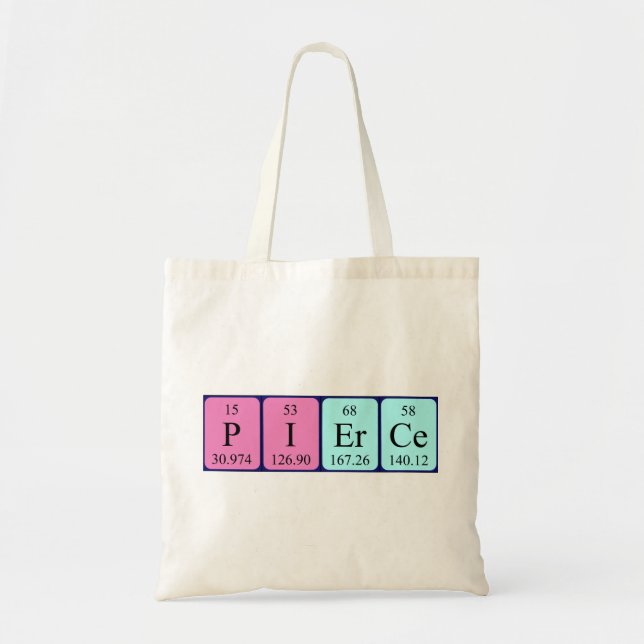 Pierce periodic table name tote bag (Front)