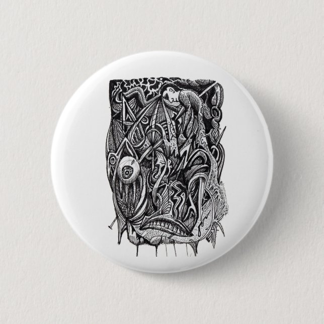 Pierced, by Brian Benson Pinback Button (Front)