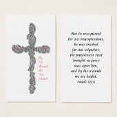 "Pierced" Isaiah 53:5 Scripture Cards (Front & Back)