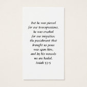 "Pierced" Isaiah 53:5 Scripture Cards (Back)