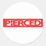 Pierced Stamp Classic Round Sticker