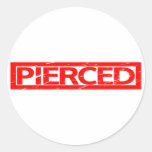 Pierced Stamp Classic Round Sticker