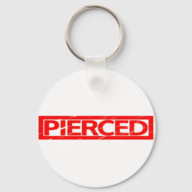 Pierced Stamp Keychain (Front)
