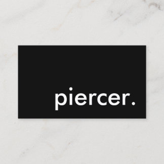 piercer. business card