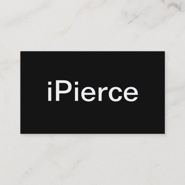 Piercing Business Card (Front)