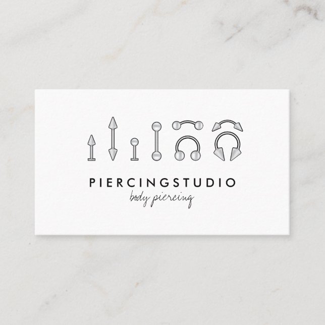 Piercing Business Card (Front)