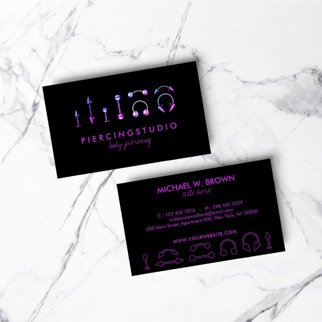 Piercing Specialist Business Card (Piercing Specialist Business Card)