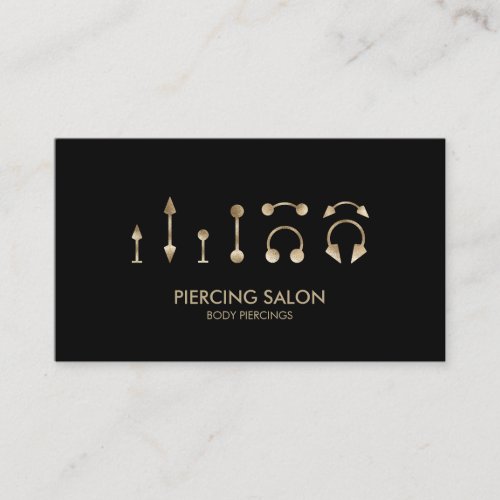 Piercing Specialist Golden Business Card