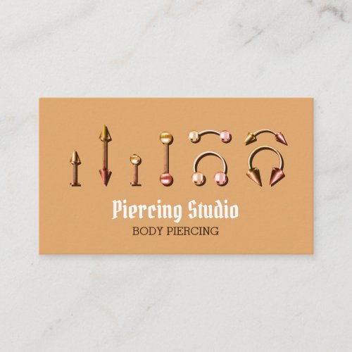 Piercing Specialist Modern Color Business Card