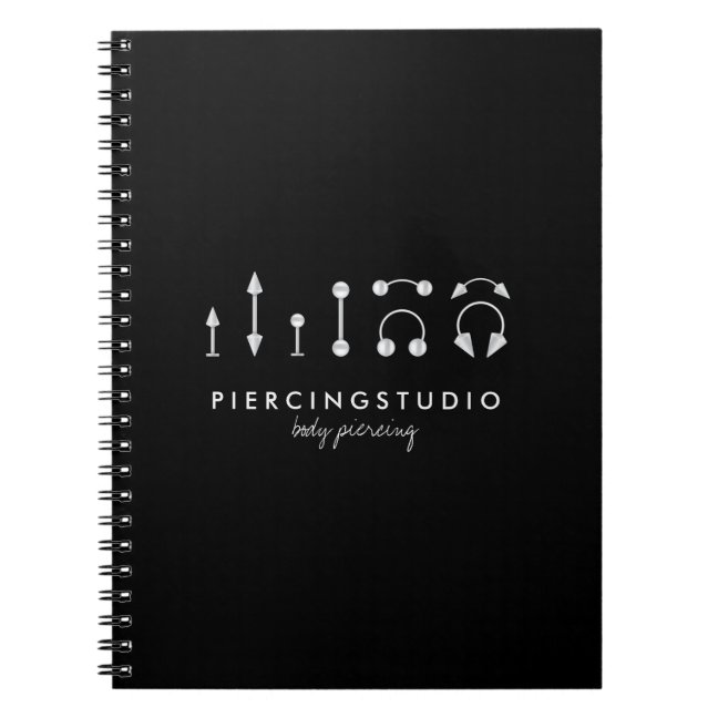 Piercing Tattoo Studio Black shop Notebook
