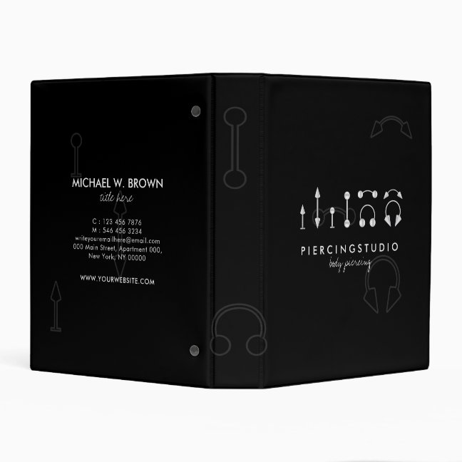 Piercing Tattoo Studio store Mini Binder