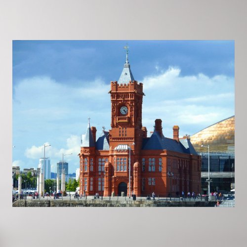 Pierhead Building Cardiff Wales UK Poster