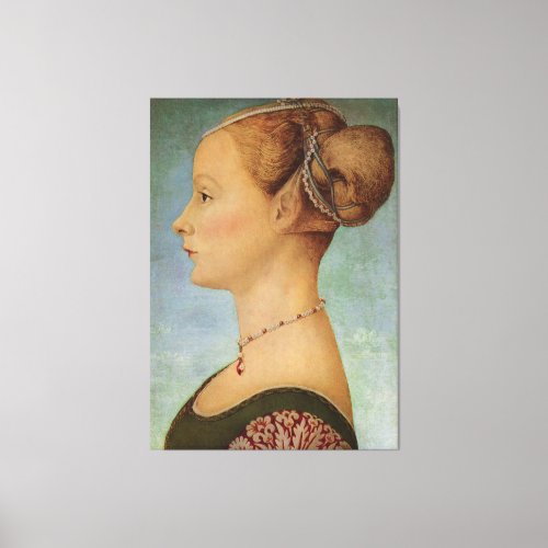 Piero del Pollaiuolo Portrait of a Young Woman Canvas Print