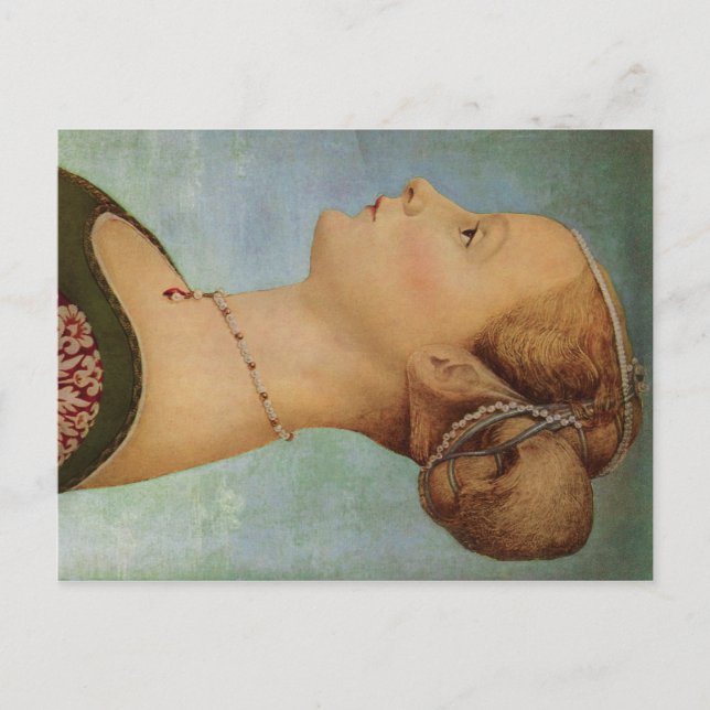 Piero del Pollaiuolo, Portrait of a Young Woman Postcard (Front)