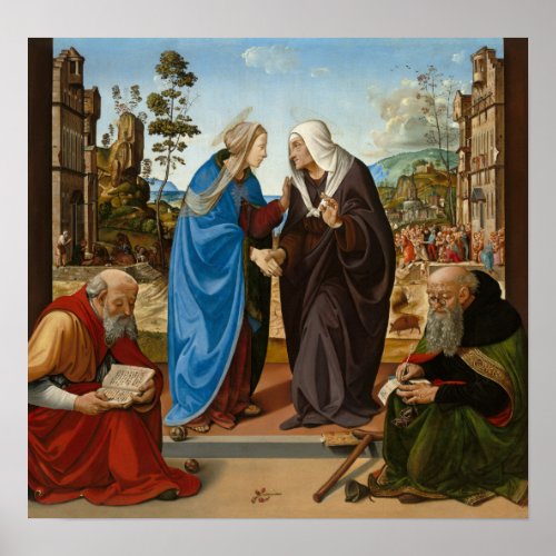 Piero di Cosimo Mary and St Elisabeth St Nichol Poster