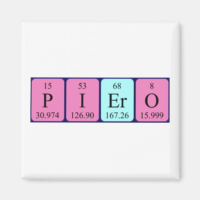 Piero periodic table name magnet (Front)
