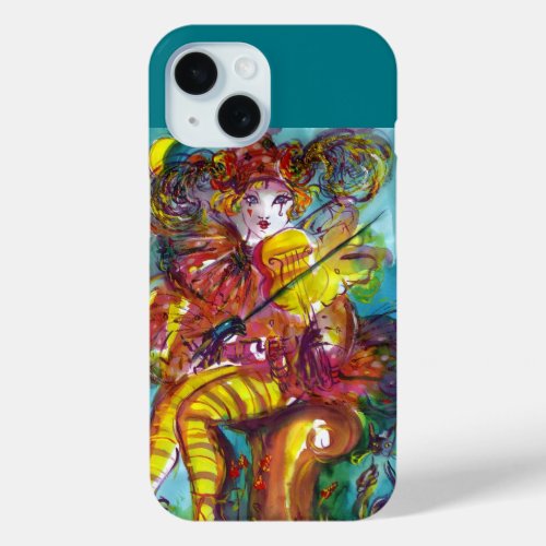 PIERO PLAYING VIOLIN  Venetian Carnival Night iPhone 15 Case