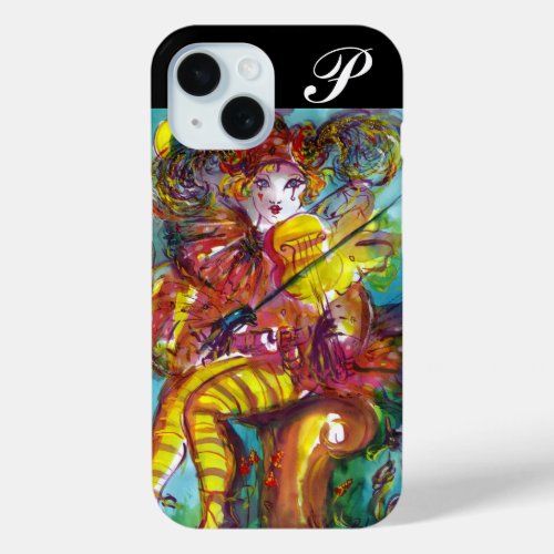 PIERO  Venetian Carnival Night Monogram iPhone 15 Case