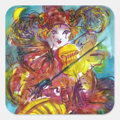 PIERO  Venetian Carnival Night Square Sticker