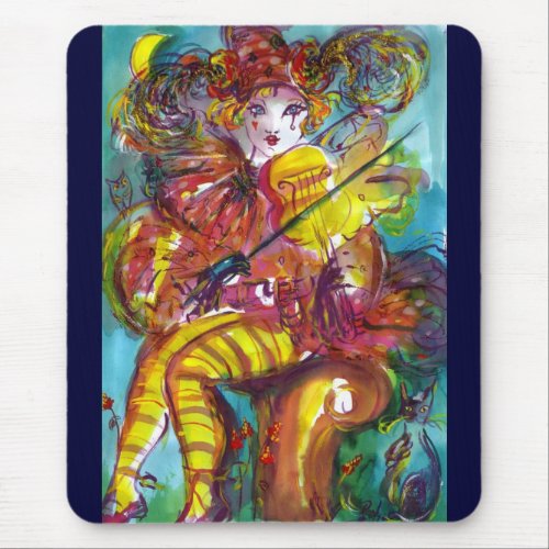 PIERO  VIOLIN PLAYER Venetian Carnival Night Mouse Pad