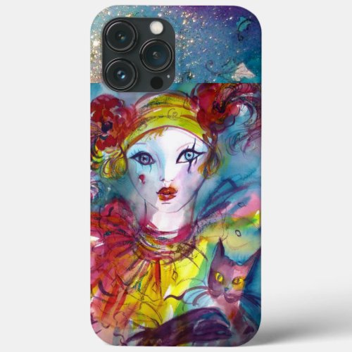 PIERO WITH CAT  Venetian Carnival iPhone 13 Pro Max Case