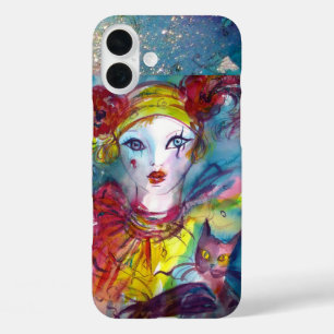 PIERO WITH CAT / Venetian Carnival iPhone 16 Plus Case