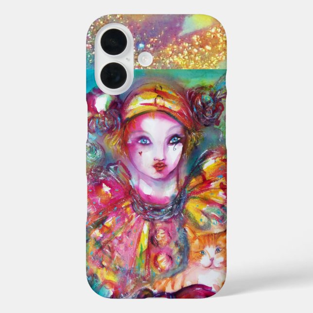 PIERO WITH CAT Venetian Masquerade Mask Case-Mate iPhone Case (Back)