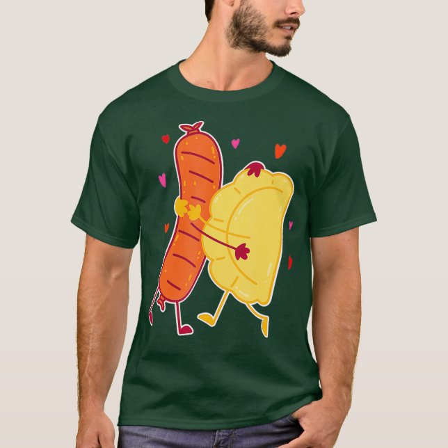Pierogi And Kielbasa Polish Food I Funny Food T-Shirt (Front)