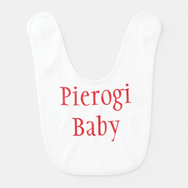 "Pierogi Baby" Fun & Classic Baby Bib (Front)