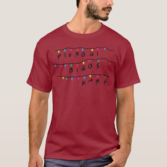 PIEROGI BIGOS KARP  Polish Christmas Food Lover T-Shirt (Front)