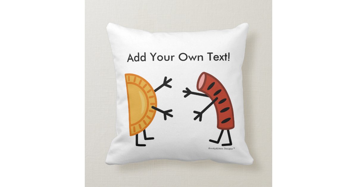 Pierogi Kielbasa Customizable Throw Pillow Zazzle Com