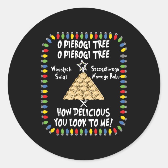Pierogi Polish Food Pierogies Maker Classic Round Sticker (Front)