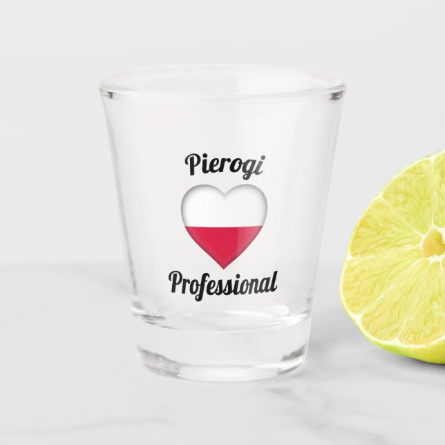 Pierogi Professional Shot Glass (Front)