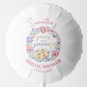 Pierogi & Prosecco Polish Folk Bridal Shower Balloon