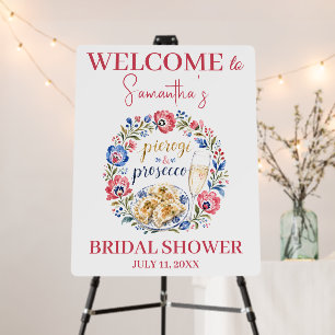 Pierogi & Prosecco Polish Folk Bridal Shower Foam Board