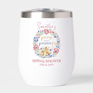 Pierogi & Prosecco Polish Folk Bridal Shower Thermal Wine Tumbler