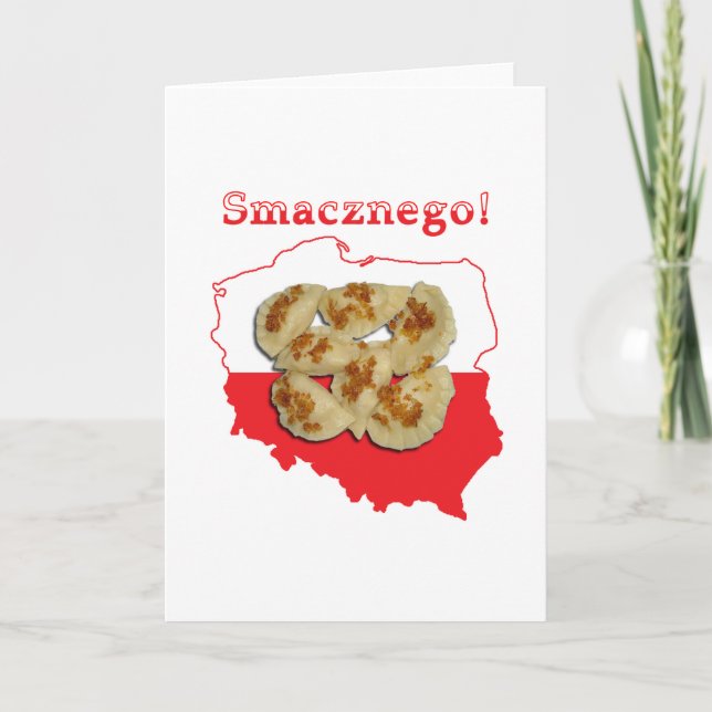 Pierogi Smacznego Polish Map Card (Front)