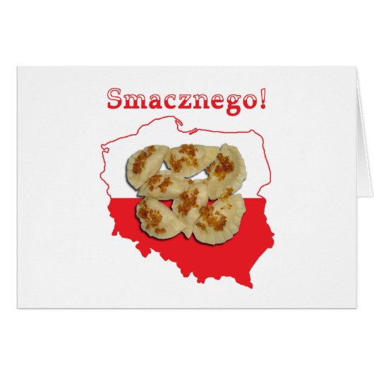 Pierogi Smacznego Polish Map Cards (Front Horizontal)