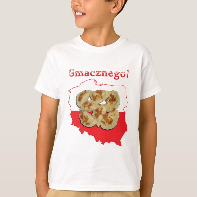 Pierogi Smacznego Polish Map T-Shirt (Front)