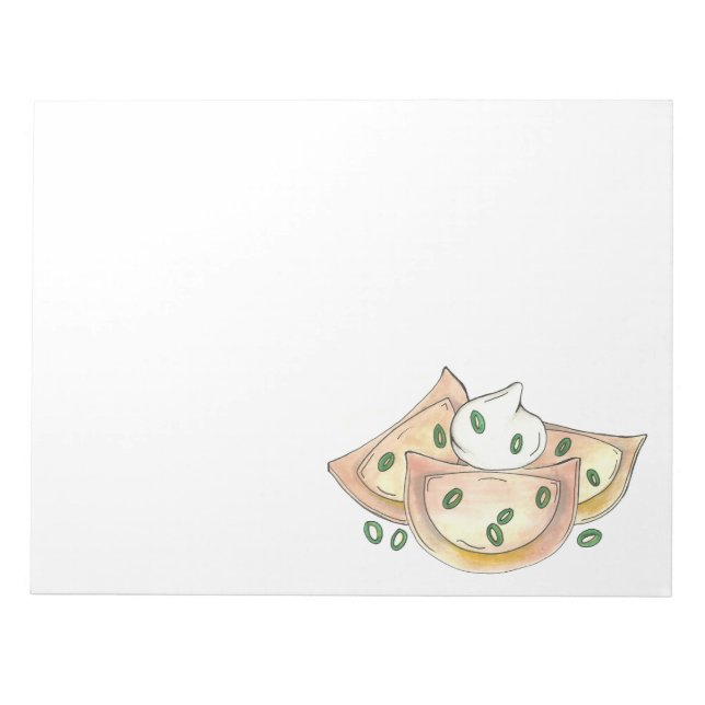 Pierogies Polish Ukrainian Dumplings Pierogi Food Notepad (Front)