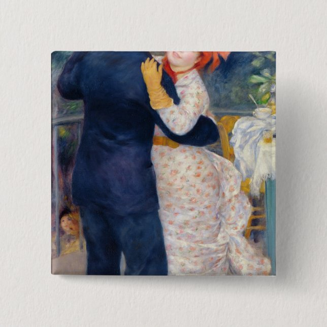 Pierre A Renoir | A Dance in the Country Pinback Button (Front)