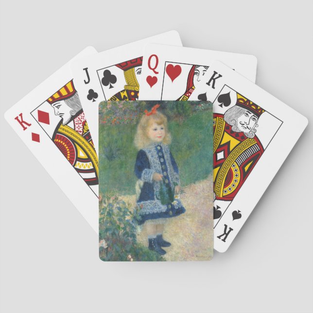 Pierre A Renoir | A Girl with a Watering Can Poker Cards (Back)