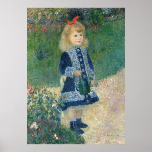 Pierre A Renoir  A Girl with a Watering Can Poster